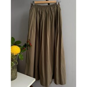 ZARA Olive Green Maxi Skirt